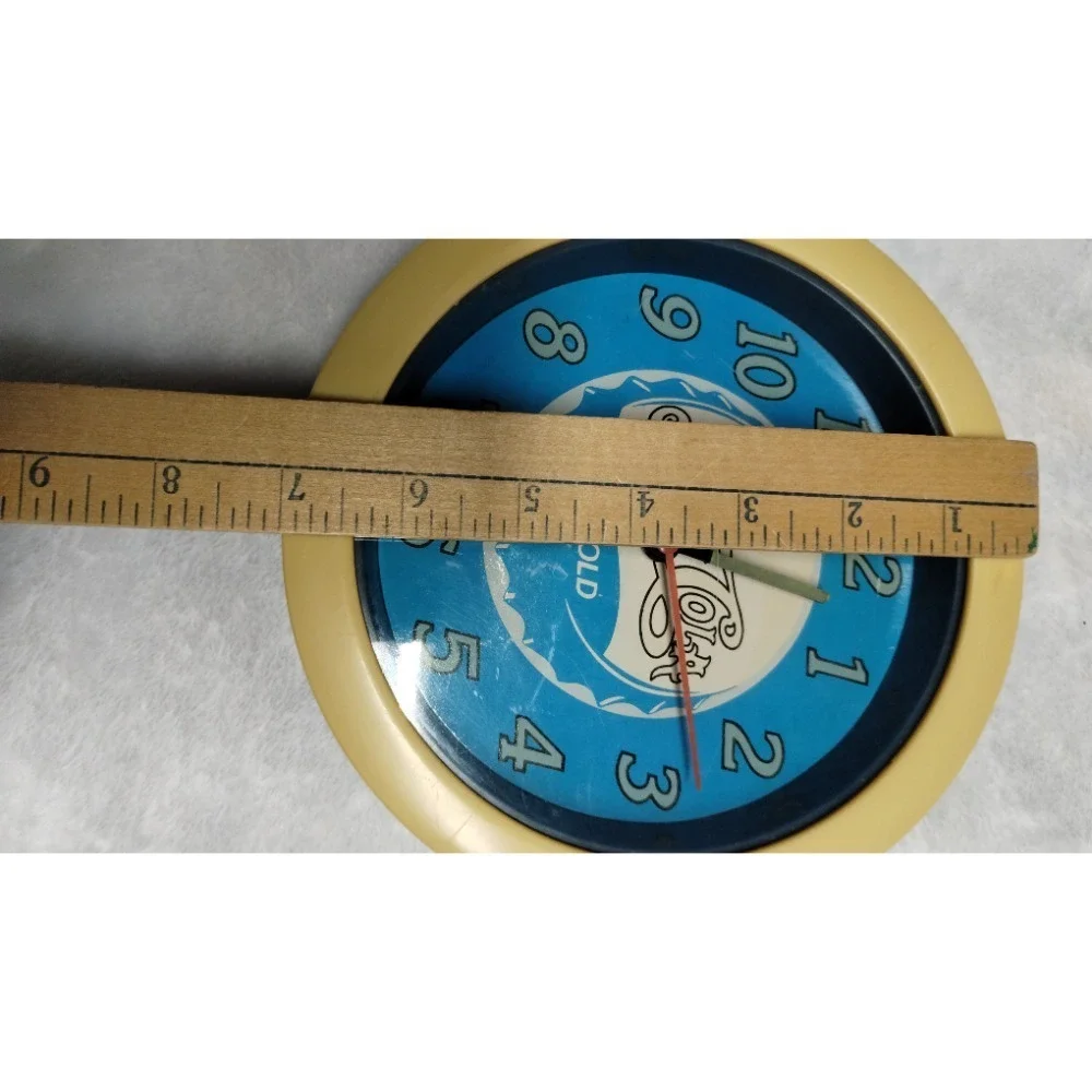 Pepsi Cola Wall Clock‎ Ice-Cold Bottle Cap Design Vintage Style Decor